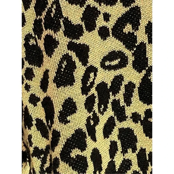 Nine West Women’s XL Brown Black Cheetah Print Cardigan - Picture 6 of 6